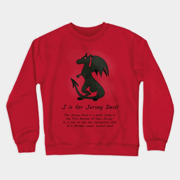 Jersey Devil Crewneck Sweatshirt by possumtees